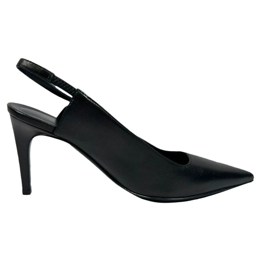 Hermès Lover 80 Slingback Pumps in Black Leather